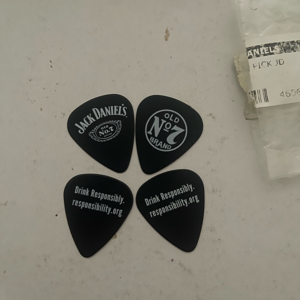 Jack Daniels Black Guitar Picks from JD Distillery in Lynchburg, TN